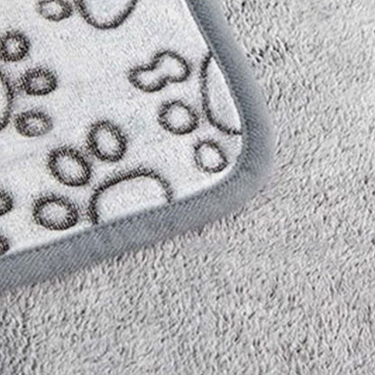 Colchonete de Flanela com Estampa de Patas para Cães e Gatos, Manta Macia e Quente Lavável para Sofá, Cama e Assento de Carro