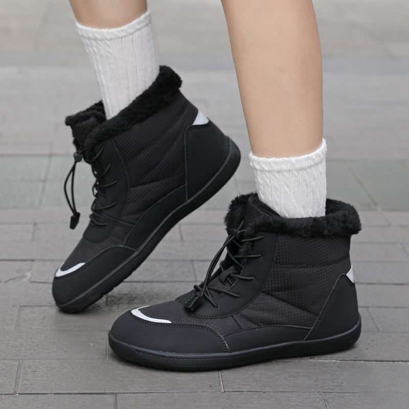 Women's Winter Snow Boots Fur Lined Barefoot Boots Wide Toe Box Ankle Booties Walking Boots Outdoor