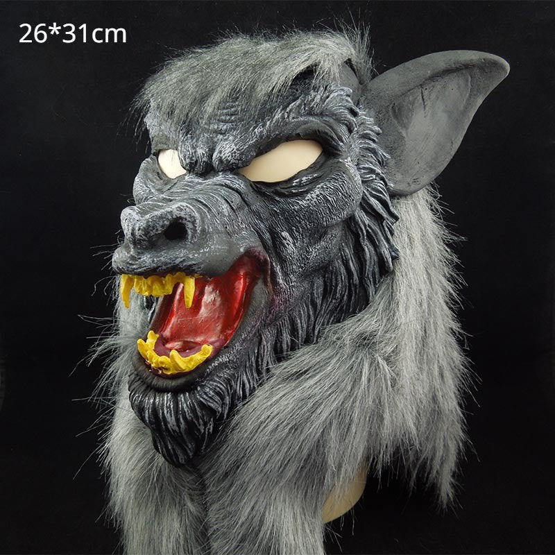 Halloween Creepy Wolf Cosplay Wolf Mask Werewolf Claws Set Gloves Terror Devil Fancy Headdress Performance Props Party Dress Up