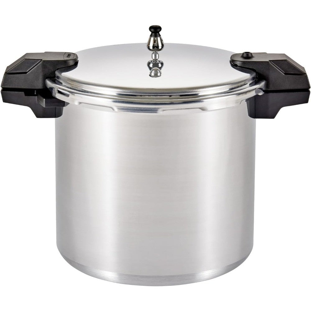 7114000221 92122A Panela de Pressão/Panela de Conserva de Alumínio Polido 5 / 10 / 15 PSI, 22 Litros, Prata