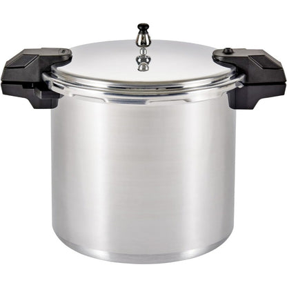 7114000221 92122A Panela de Pressão/Panela de Conserva de Alumínio Polido 5 / 10 / 15 PSI, 22 Litros, Prata
