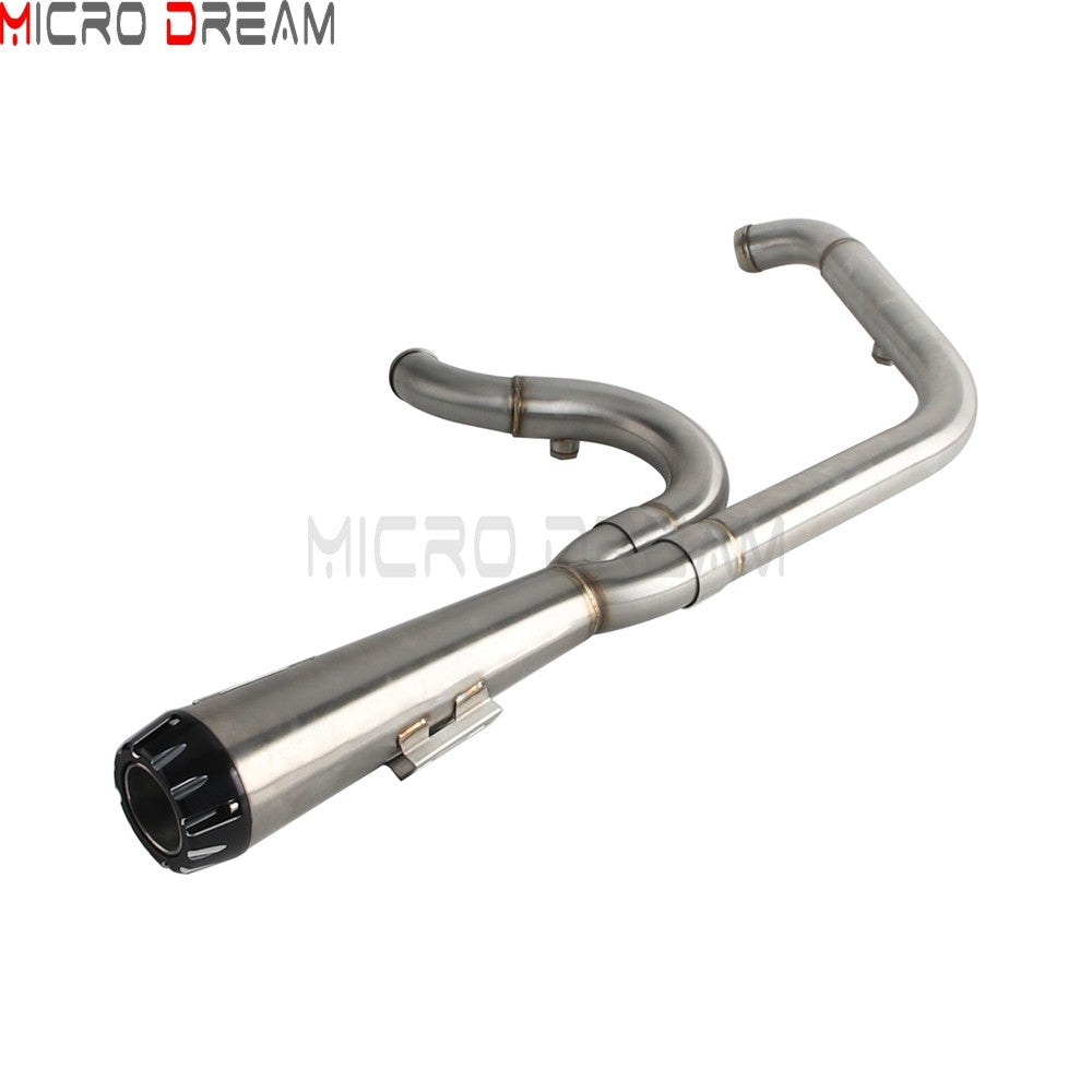 2-in-1 Stainless Steel Motorcycle Exhaust Muffler 1 3/4" to 2" Exhaust Pipes For Harley Low Rider ST Fat Bob FXFB FXFBS 2018-Up
