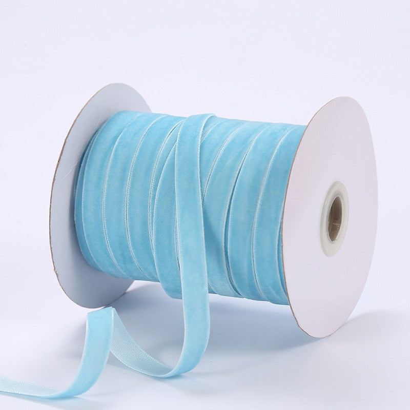 50yards 10mm Velvet Ribbon For DIY Handmade Gift Bouquet Wrapping Supplies Home Party Decorations Christmas Webbing Trimming
