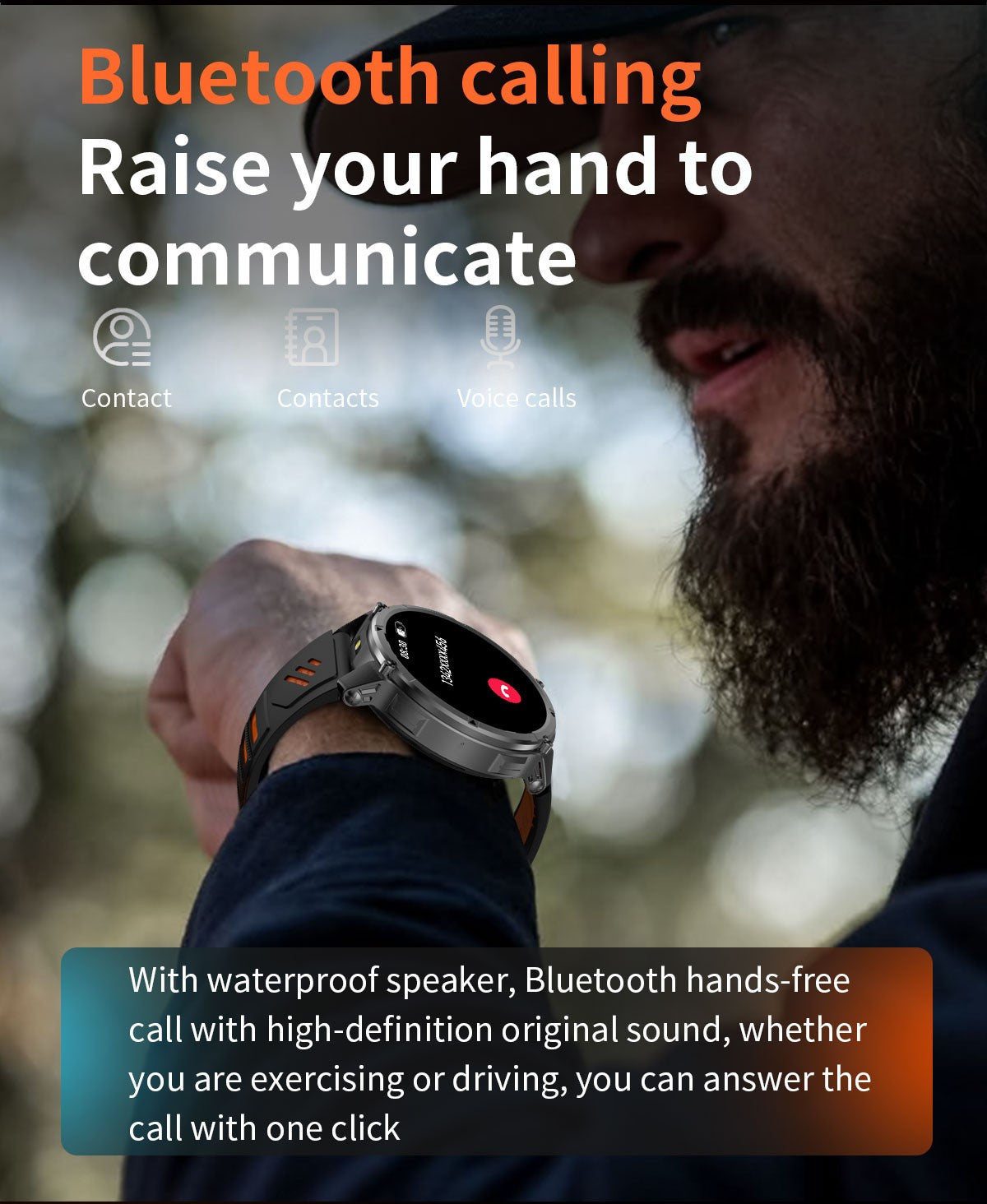2026 New 1.7-inch Military sports SmartWatch 1100mAh large battery Outdoor compass flashlight 5ATM waterproof BT Call SmartWatch