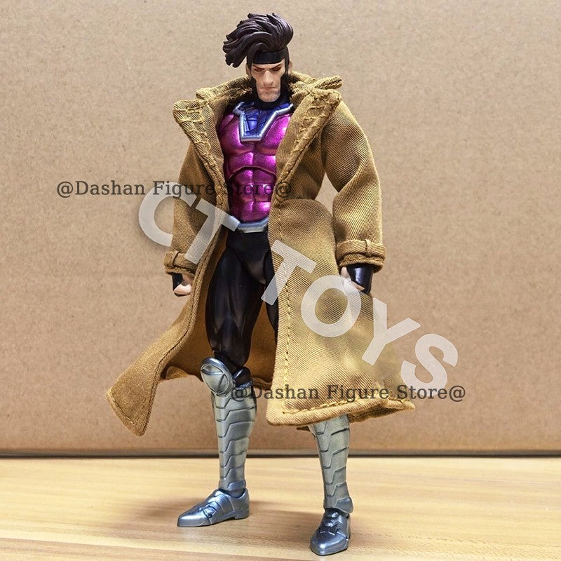CT Toys X-Men Gambit Boneco de Ação 17cm PVC Colecionável Articulado Versão COMIC. Mafex 131 X-Men Remy Etienne LeBeau Figura de Ação Modelo Brinquedo