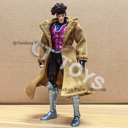 CT Toys X-Men Gambit Boneco de Ação 17cm PVC Colecionável Articulado Versão COMIC. Mafex 131 X-Men Remy Etienne LeBeau Figura de Ação Modelo Brinquedo