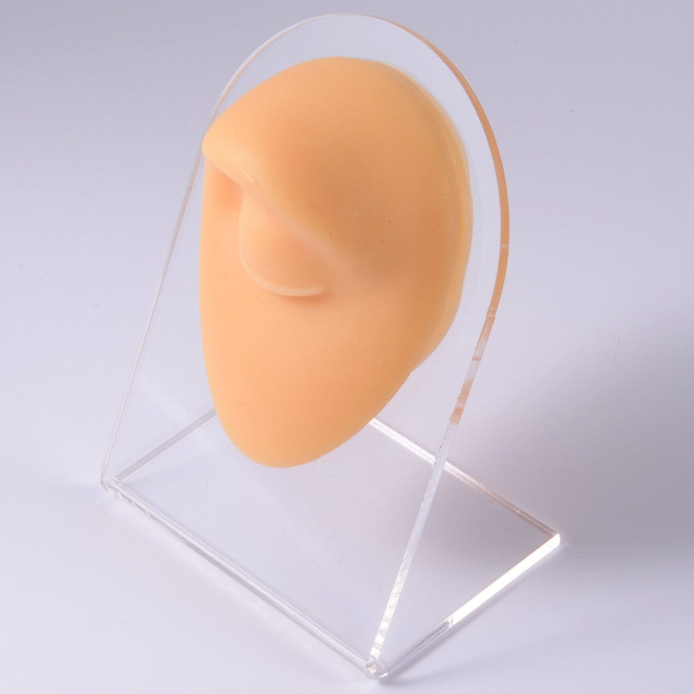 1PC Soft Silicone Simulation 1:1 Ear Nose Navel Nipple Model Practice Piercings Tools Jewelry Display Teaching Tool Accessories