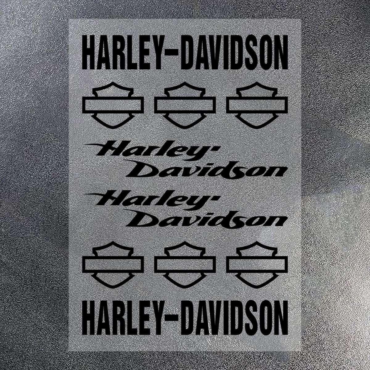 Kit de Adesivos de Vinil para Capacete de Motocicleta Harley Davidson Logo Decalque