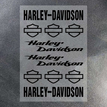 Kit de Adesivos de Vinil para Capacete de Motocicleta Harley Davidson Logo Decalque