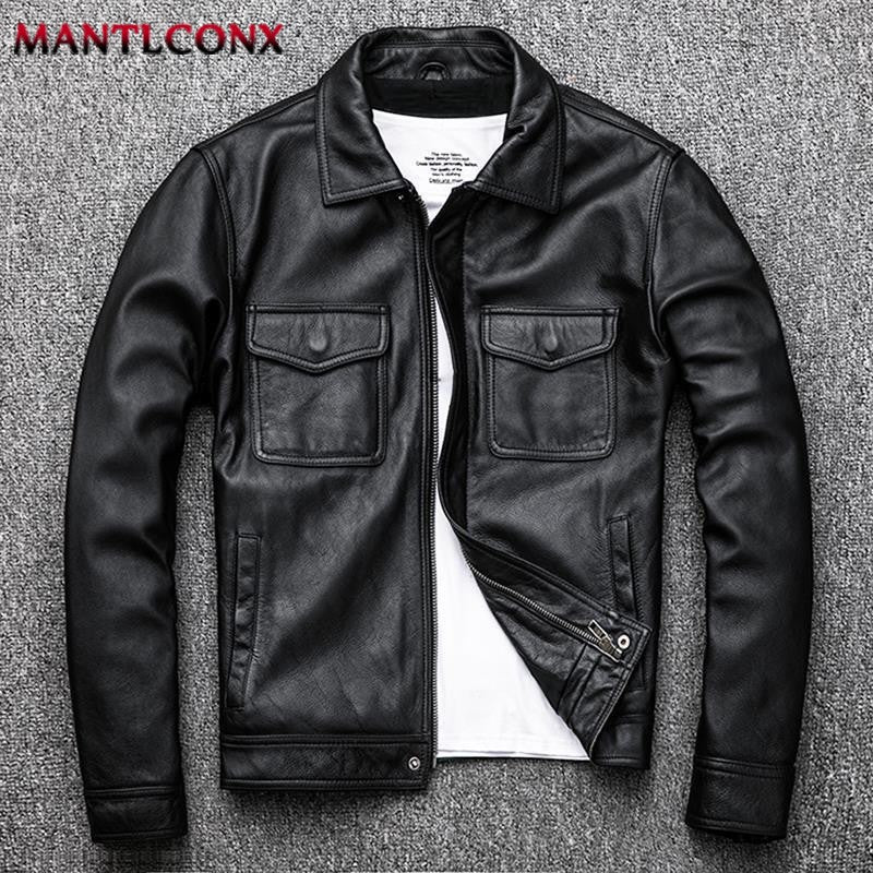 New Classic Motorcycle Men's Leather Jacket PU Leather Coat Men Windbreak Biker Leather Jacket Men Autumn Winter Outerwear 3XL