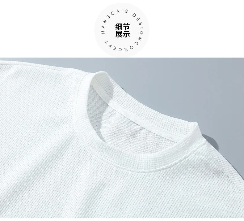 Summer men breathable quick dry jogging basketball sports suit fashion short-sleeved casual crewneck T-shirt + shorts two-piece