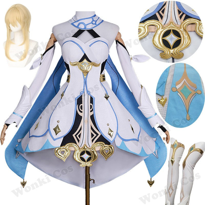 High Qualiy Traveler Lumine Cosplay Costume Wig Hair for Game Impact Character Cosplay Costumes Dress Women Party Outfits