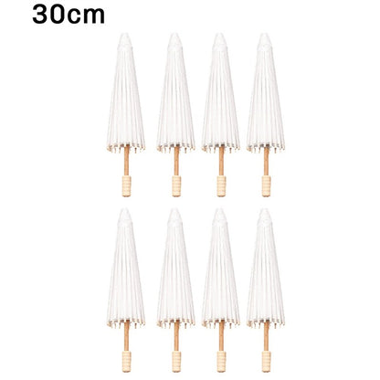 16PCS Paper Parasol Wedding Umbrella Party Favor 30Cm Bamboo Umbrellas For Bridal Shower Centerpieces Photo Props