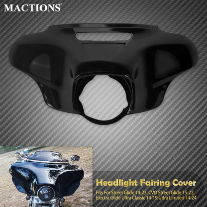 Capa Externa do Farol Dianteiro da Motocicleta para Harley Touring Street Glide Ultra Limited 2014 em diante Electra Glide CVO