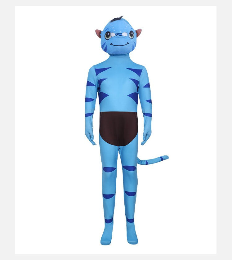 2026 Halloween Cosplay Avatar Costume Fire and Ashes Avatar3 Cosplay Hero One Piece Tight Fitting Clothing Na'vii Jumpsuit