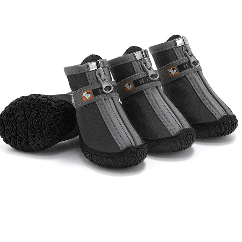 Dog Shoes Non-Slip Soles Thick Plush Protection Paw Pet Shoes Warm For Dog Non-Slip Dog Shoes Breathable Climbing Pets Booties