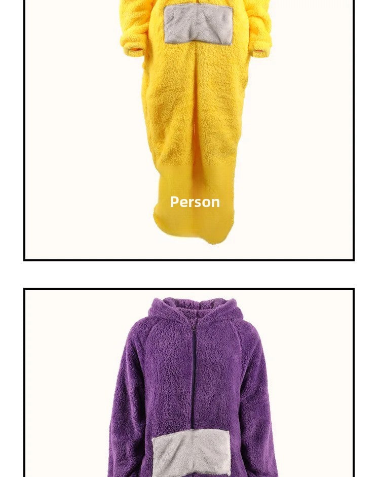 Adorable Baby Antenna Winter Pajamas Adult Children Boys Girls Cartoon Home Clothes Overalls Sleepwear for Teenage Girls