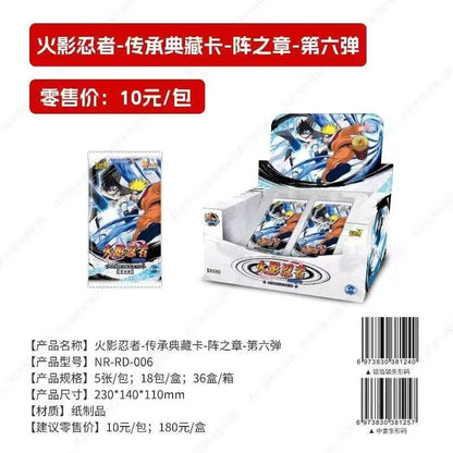 KAYOU Naruto Cards Box Genuíno Anime Figure Card Booster Pack Coleção Sasuke Flash Card Brinquedo Presente de Aniversário Natal para Crianças