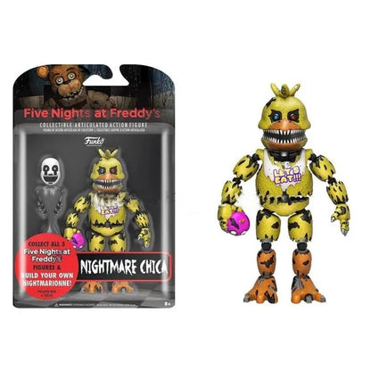 Figuras FNAF de 14cm Nightmare Freddy Bonnie Foxy Chica Boneco Articulado Blacklight Freddy Frostbe Coleção de Brinquedos