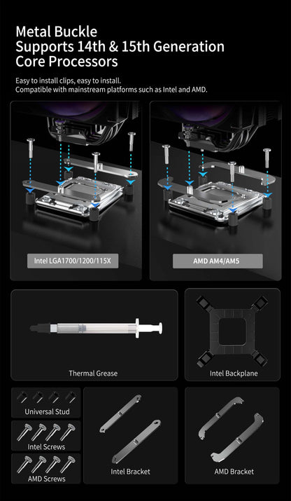 UPSIREN Walrus Assassin 90 Digital Display 4 Heatpipe CPU Cooler 92mm Cooling Fan Radiator Air Cooler  For LGA1700/1200 AM4 AM5