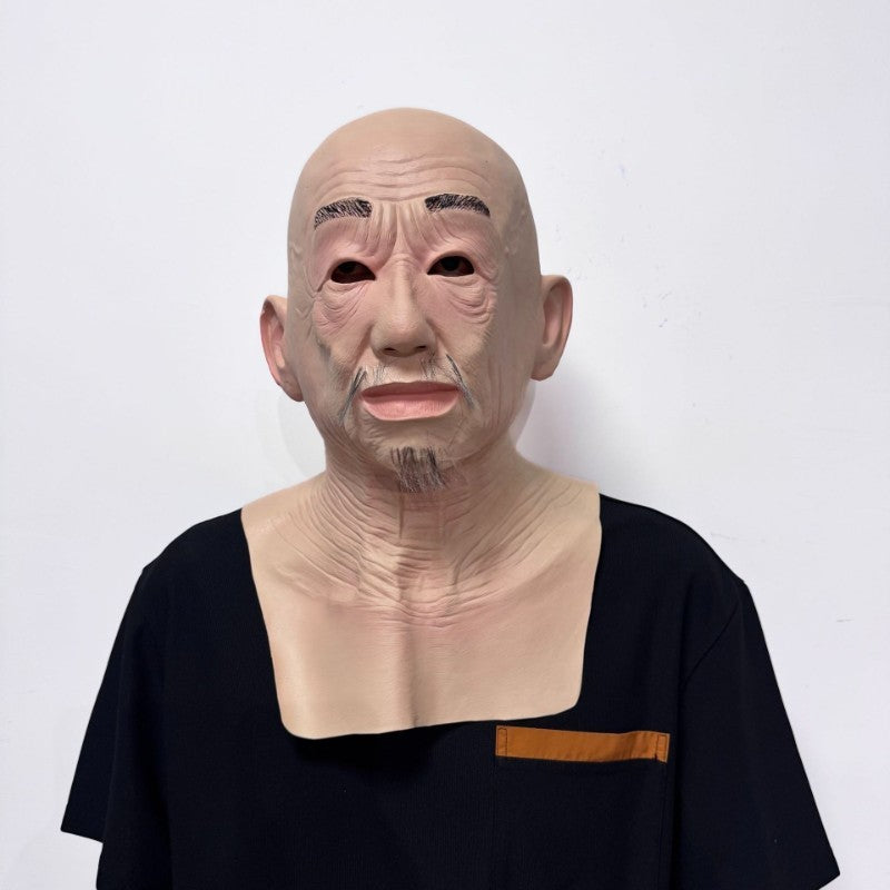 Hot Mascara De Silicona Realistas Halloween for Adults Silicone Old Man Mask Real Face Skin Head Prank Mask for Costume Cosplay
