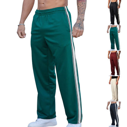 2024 Outono Europa E Estados Unidos Nova Moda Calça Reta Masculina Americana Solta Esporte Estampada Calça de Rua Combinando