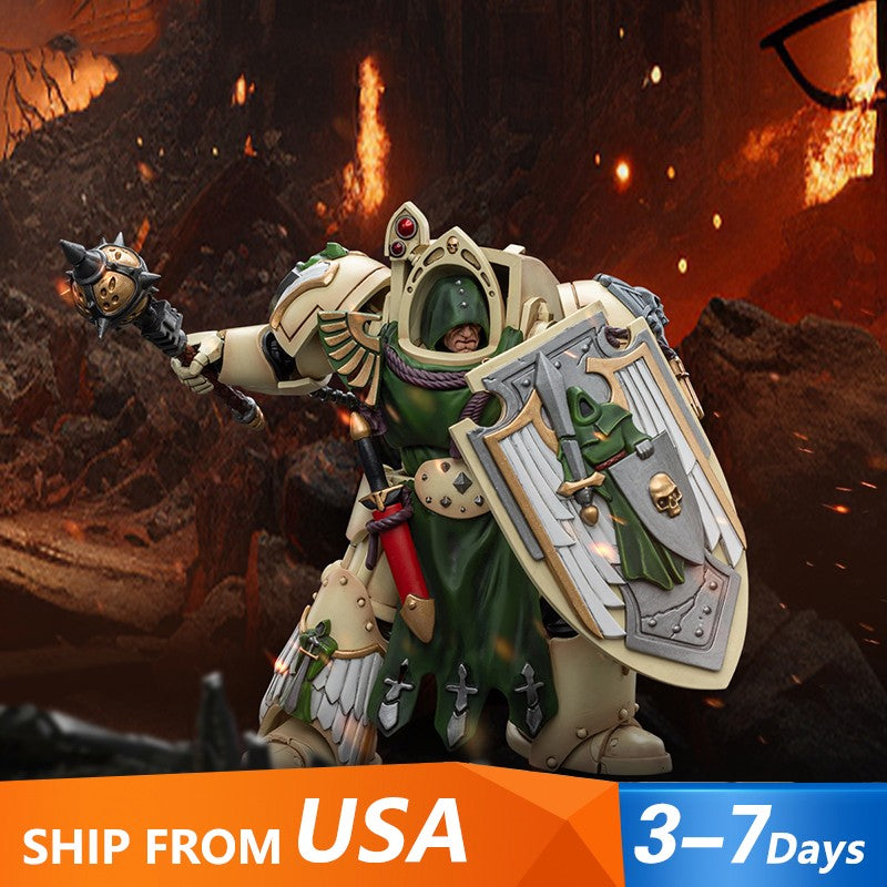 JOYTOY Warhammer 40K Dark Angels Deathwing Knight com Maça da Absolvição 1 Boneco de Ação 1:18, Presente de Modelo para Coleção