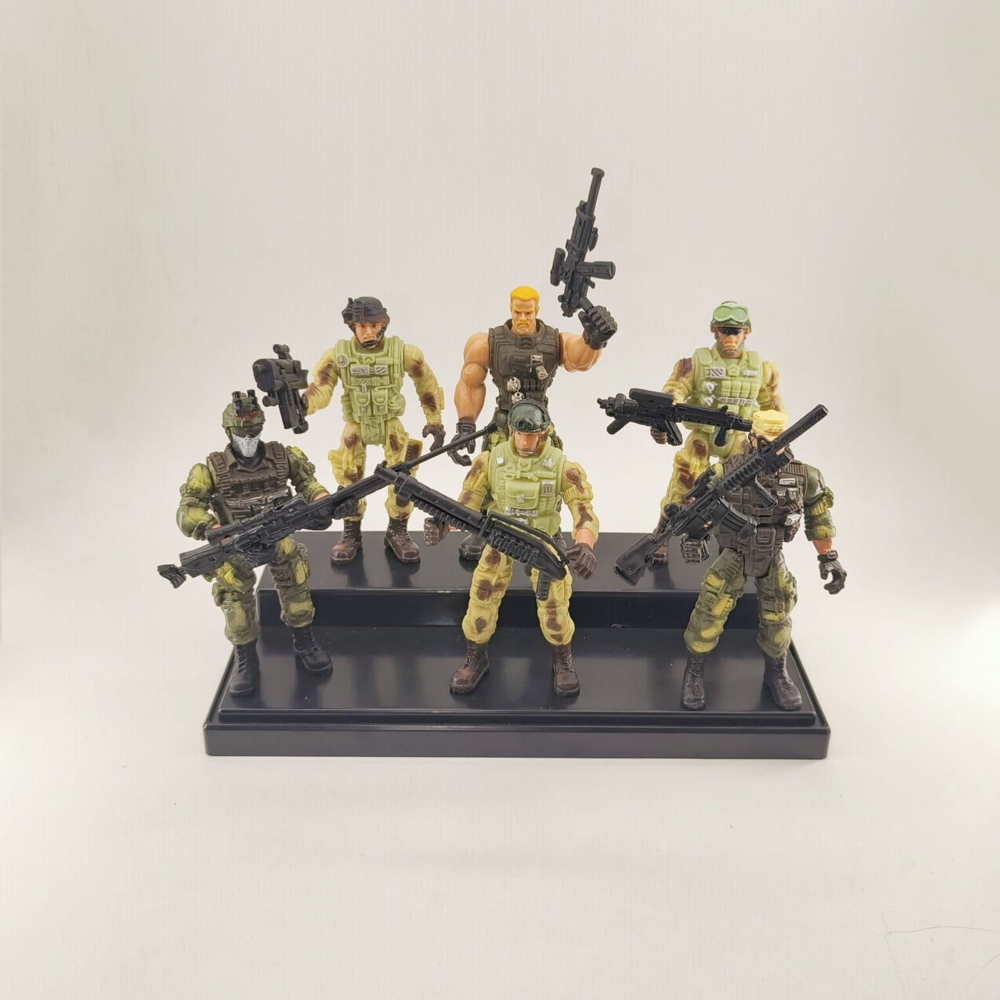 6 Peças/Conjunto Força Militar Armas Guerreiro Elite Action Figure Brinquedos PVC 10cm Terrorista SWAT Time Ornamento Presente de Aniversário Infantil