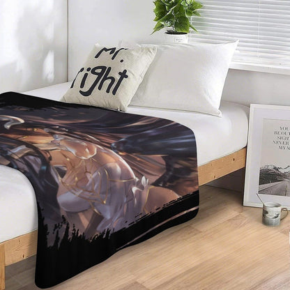 Albedo - Overlord Throw Blanket Single Blankets Sofas Of Decoration Sofa Quilt Luxury St Blankets