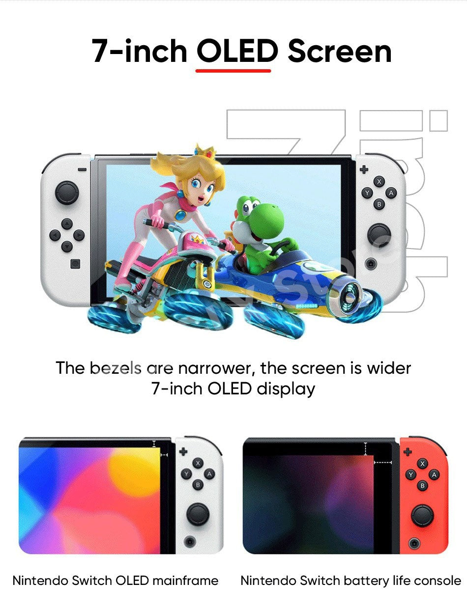 Original Nintendo Switch OLED Model White set Vivid 7” OLED screen 64 GB internal storage Wide adjustable stand
