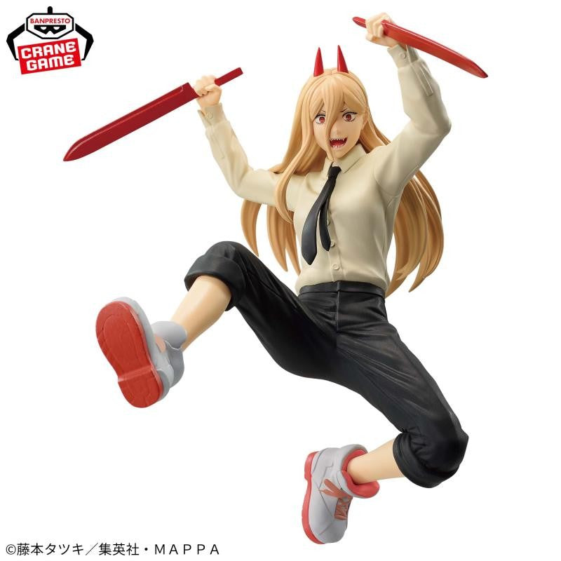 Em estoque Bandai Banpresto Original Chainsaw Man VIBRATION STARS Power Denji Figure Enfeites Coleção Modelo Personagens de Anime Fofo