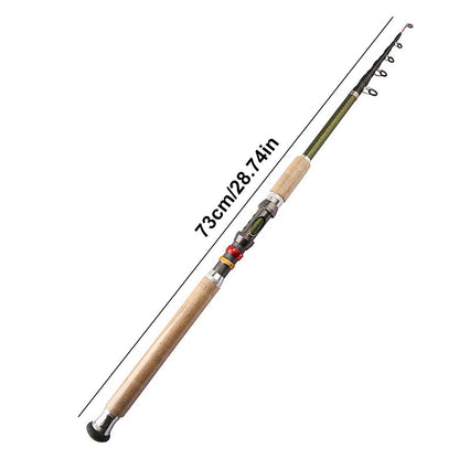 Carbon Fiber Telescopic Fishing Rod M Power Portable Travel Rod Baitcasting Rod for Bass Pike Carp Fishing