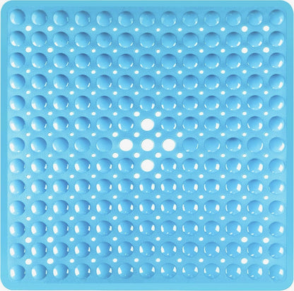 1pc 21x21inch Square Non-Slip Shower Mat – Anti-Slip Shower Mats– Secure Grip for Shower Stall Floors - Bathroom Mat Clear