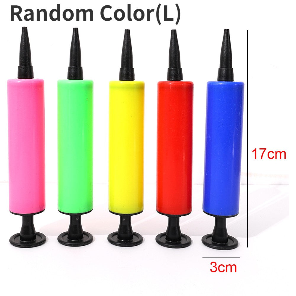 Hand Push Balloon Pump Plastic Balloon Inflater Air Pump Balloon Accessories Birthday Party Wedding Supplies Randomly Color