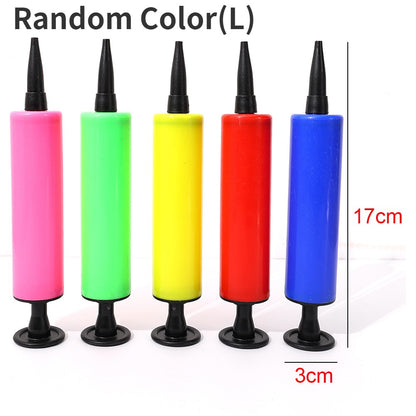 Hand Push Balloon Pump Plastic Balloon Inflater Air Pump Balloon Accessories Birthday Party Wedding Supplies Randomly Color