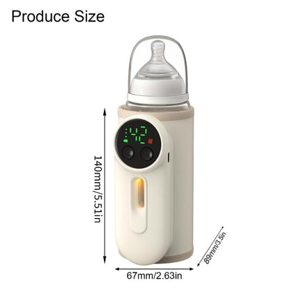 J15U Upgraded Bottle Warmer for Breastmilk Baby Feeding Bottle Heating Case Rechargeable Warmer Bag with Digital Display