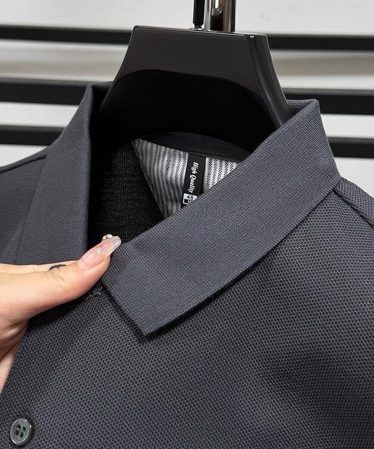 100% pure cotton new high-end brand men's short sleeved polo shirt summer fashion boutique crown badge golf top casual T-shirt
