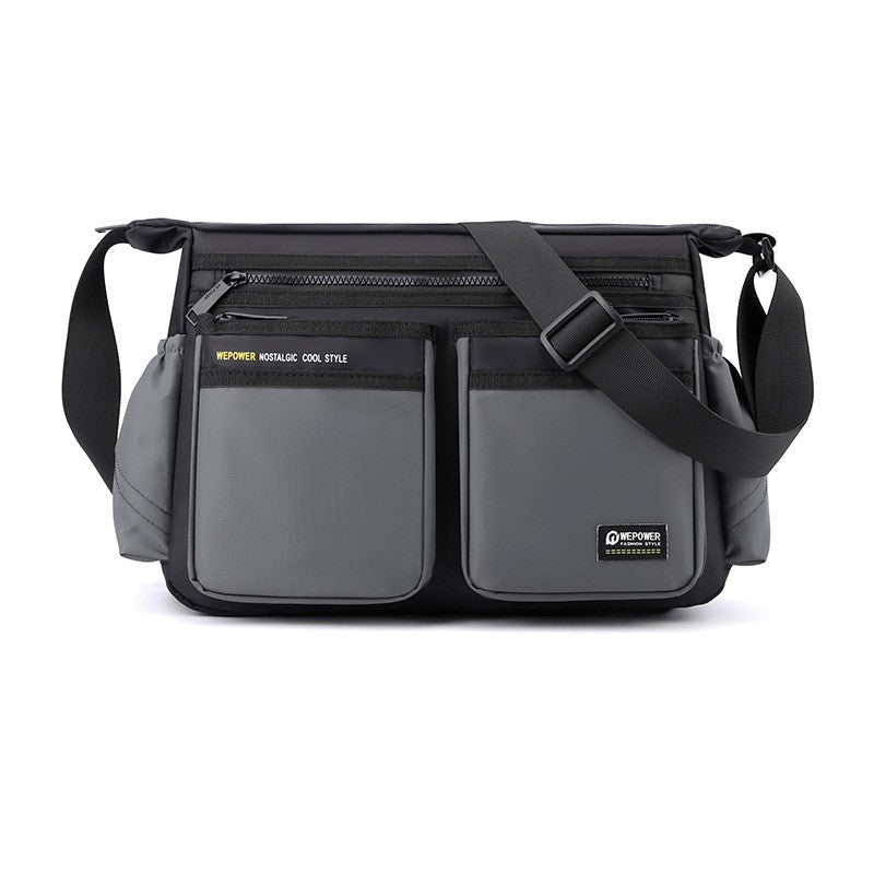 Multi-layer Pocket Design Oxford Shoulder Bag Large Capacity Men's Casual Fashion Single Shoulder Crossbody Luxury Messenger Bag