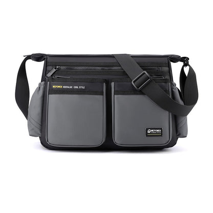 Multi-layer Pocket Design Oxford Shoulder Bag Large Capacity Men's Casual Fashion Single Shoulder Crossbody Luxury Messenger Bag
