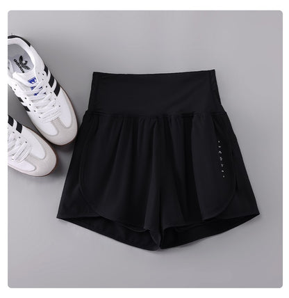 DRUR Women's Cycling Shorts High Waist Quick Drying Yoga Shorts Woman Summer Sports Short Pants With Inner Lining Gym Clothing