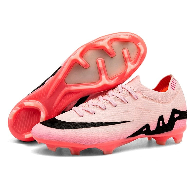 New Men Football Boots Match Indoor Long Spikes Ultralight Grass Cleats Breathable Soccer Shoes Sneakers Training Drop Shipping