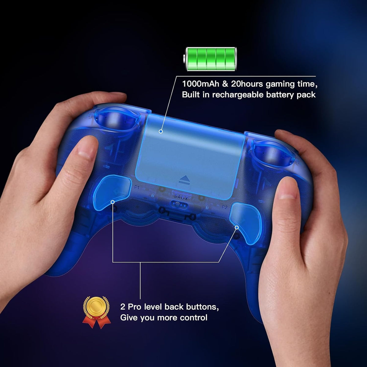 8BitDo Pro 2 Bluetooth Controller Gamepad For Nintendo Switch 2 PC,Window 10/11,Android,Steam Deck Hall Effect Joystick wireless