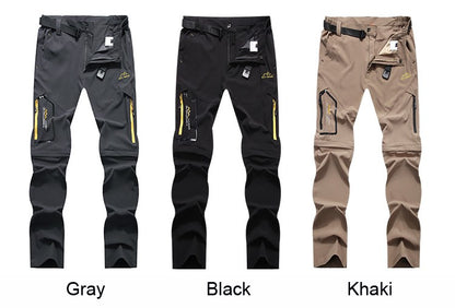 TRVLWEGO Men's Camping Hiking Pants Trekking High Stretch Summer Thin Waterproof Quick Dry UV-Proof Outdoor Travel Trousers