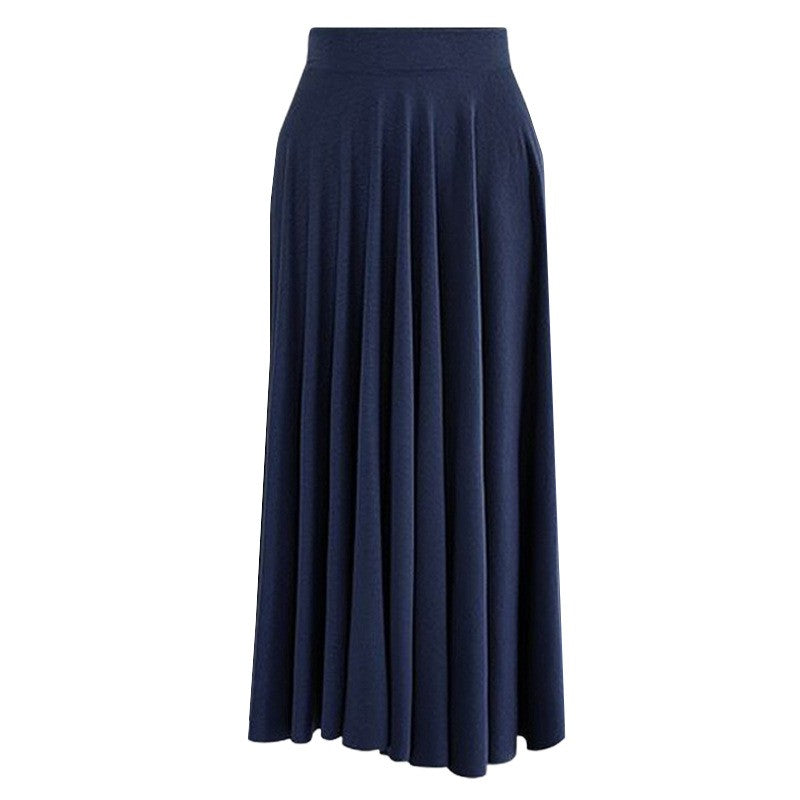 Plus Size High-waisted Skirt Loose-fit Wide-leg Umbrella Skirt Pleats Women's Fashion Clothing Long 80cm
