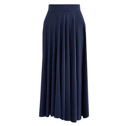 Plus Size High-waisted Skirt Loose-fit Wide-leg Umbrella Skirt Pleats Women's Fashion Clothing Long 80cm