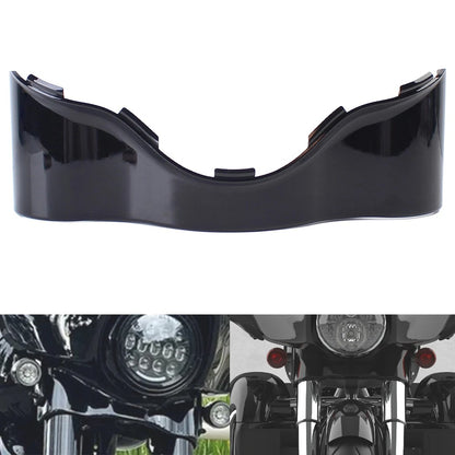 Carenagem Lateral de Batwing Inferior Externa Preta para Motocicleta Harley Touring CVO Electra Street Glide Ultra Classic 2014-2023