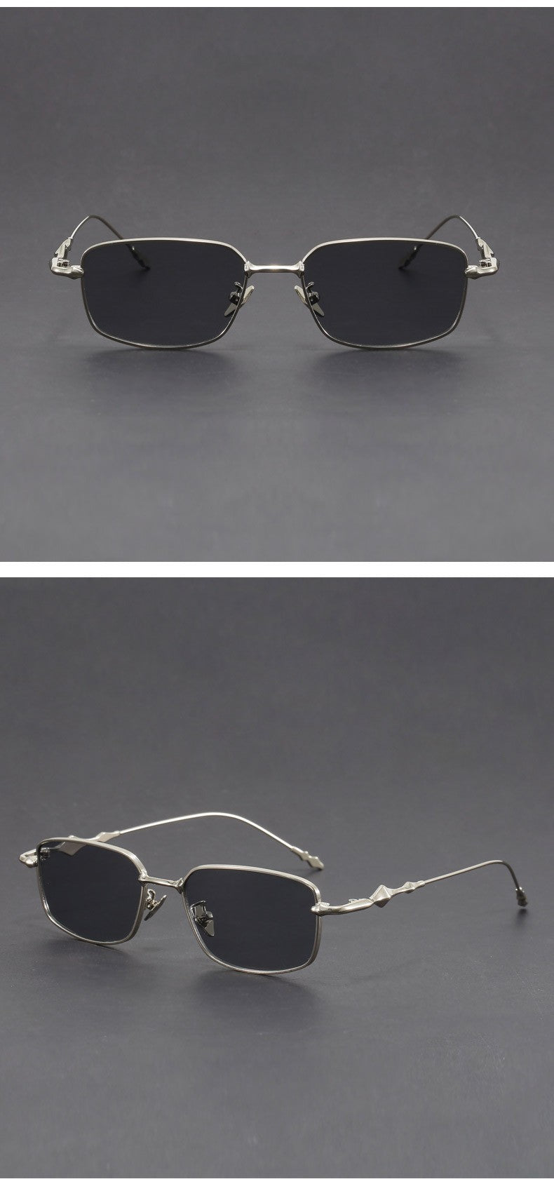 Óculos de Sol Retangulares Pequenos Femininos com Armação Fina, Óculos Anti-Luz Azul, Armações de Óculos Modernas, Óculos Vintage UV400 Gafas De Sol
