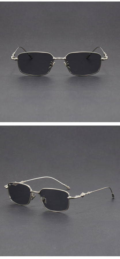 Óculos de Sol Retangulares Pequenos Femininos com Armação Fina, Óculos Anti-Luz Azul, Armações de Óculos Modernas, Óculos Vintage UV400 Gafas De Sol