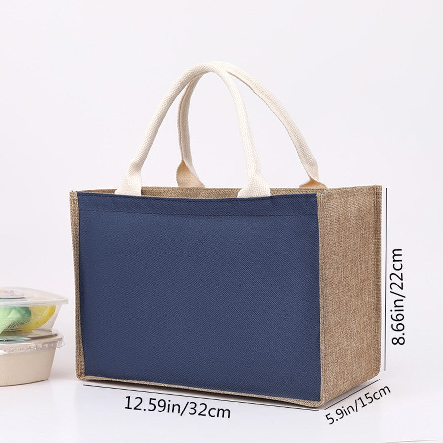 Simple solid color zipper shopping bag  reusable   travel tote bag