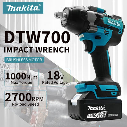 Makita DTW700 18V Chave Elétrica Sem Escova Parafusadeira Furadeira Sem Fio Frete Grátis Ferramentas Elétricas de Alto Torque Chave de Torque